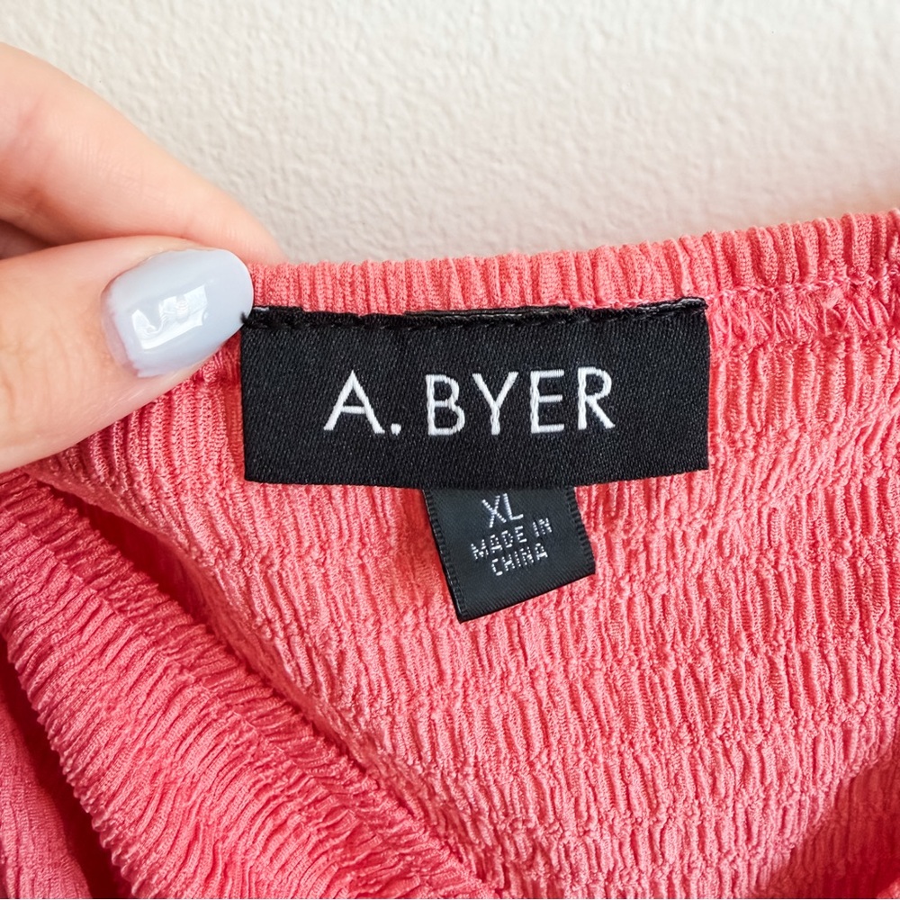 A. Byer Coral Ruched Top - Picture 10 of 10